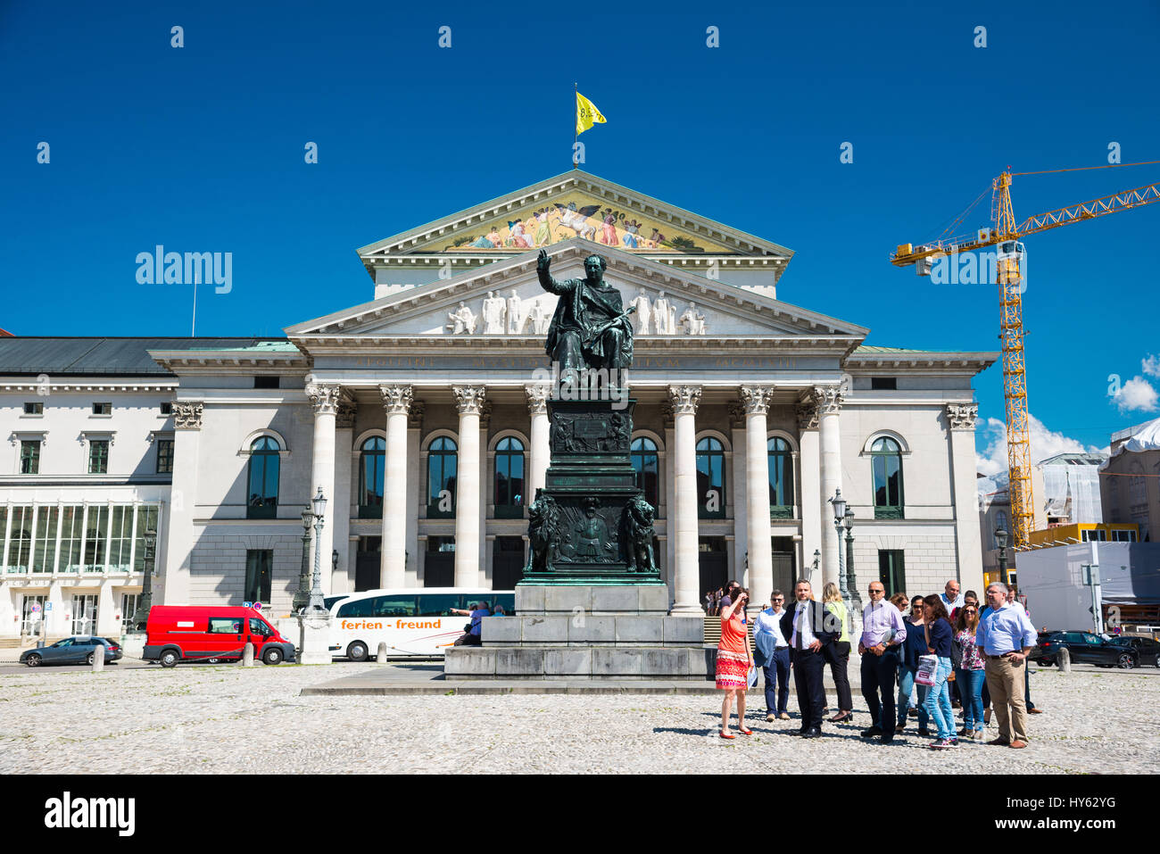 München, Deutschland - 7.Juni. 2016: die nationalen Theater in München am Max-Joseph-Platz-Platz in München, Bayern, Deutschland Stockfoto