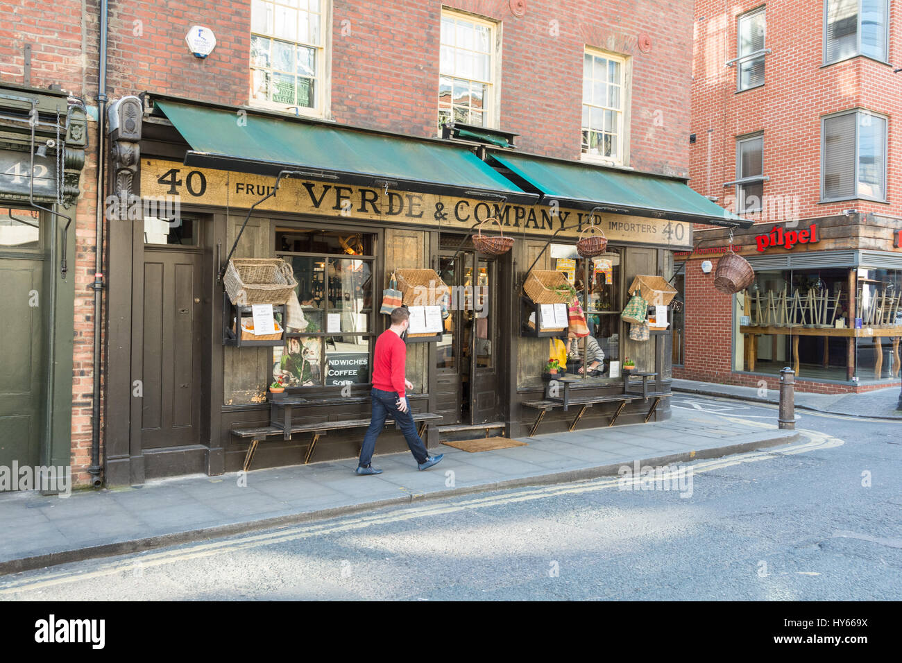 Verde & Company Ltd, Früchte Importeure, Spitalfields im East End von London, England, Vereinigtes Königreich Stockfoto