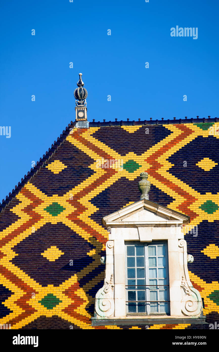 Der Hospices de Beaune, Krankenhaus aus dem Jahre 1443. Auch als Hotel-Dieu Stockfoto