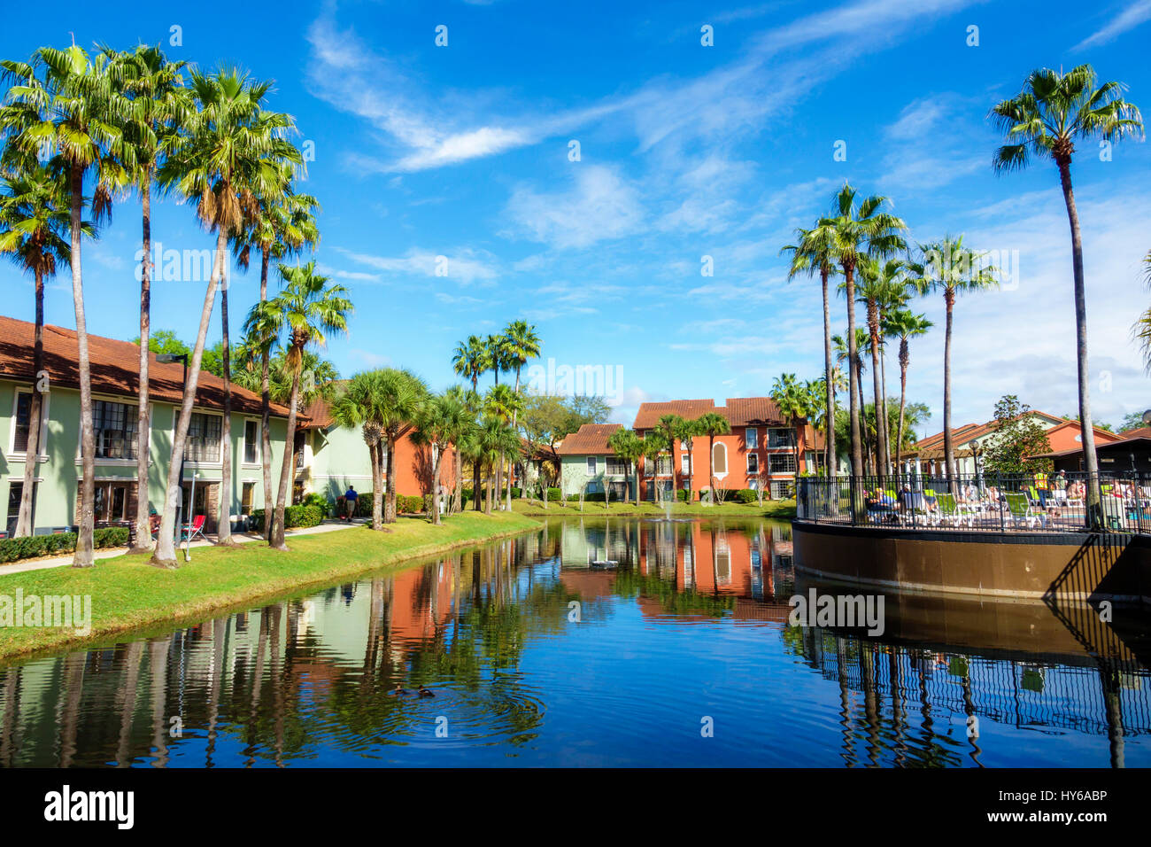 Florida Kissimmee, Legacy Vacation Club Kissimmee, Resort, Hotel, Timeshare-Programm, See, Swimmingpool, Palmen, FL170222073 Stockfoto