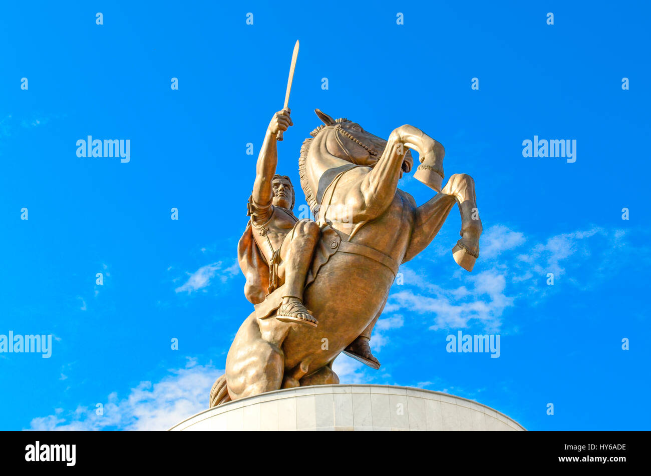 Skopje, Mazedonien - Alexander das große Denkmal Stockfoto
