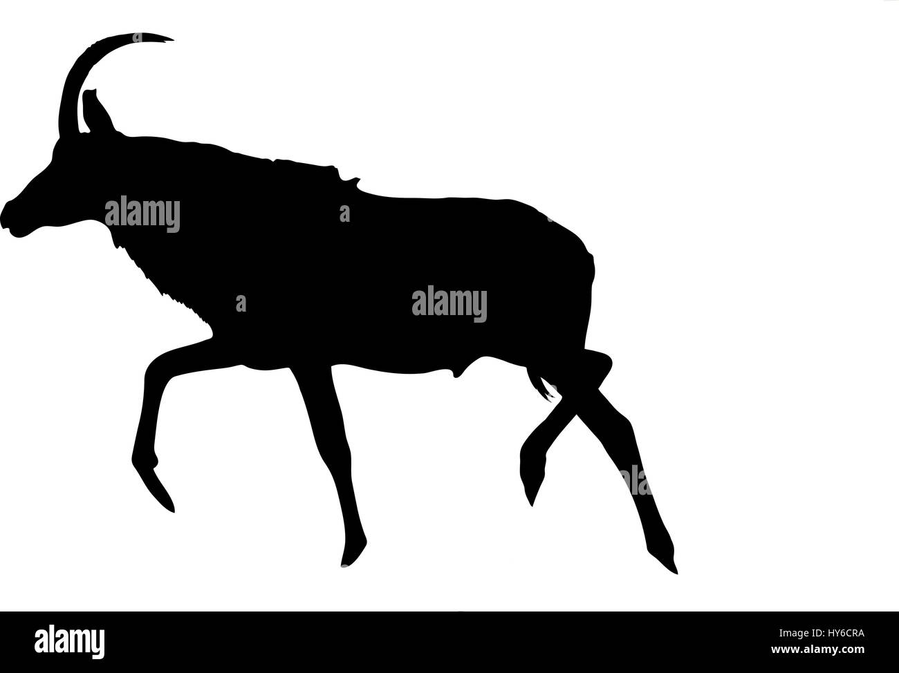 Silhouette einer Walking Horse Antilope Stock Vektor