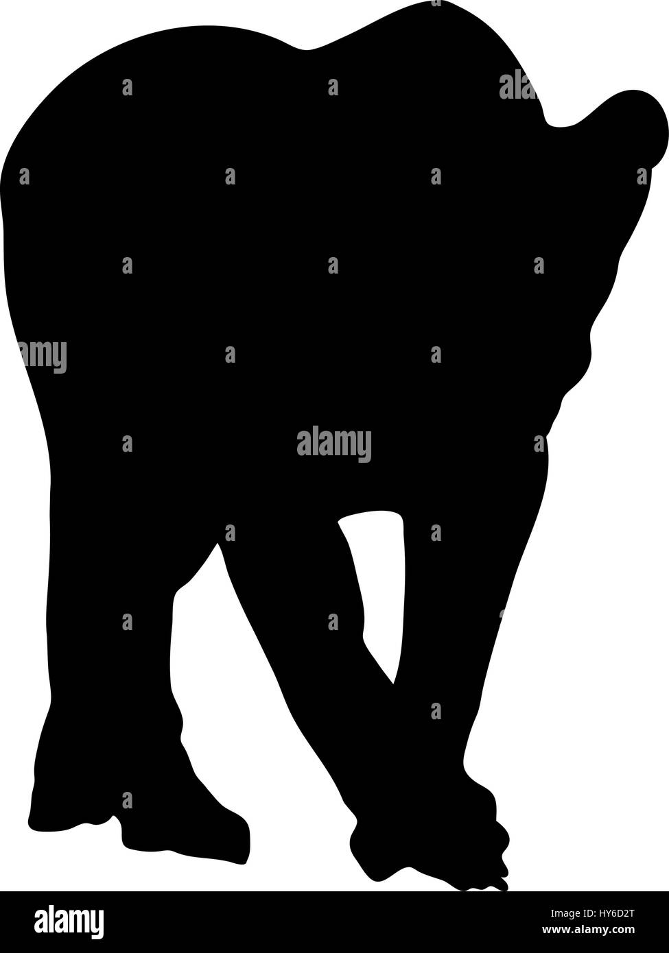 Silhouette des Raubtieres Löwe Stock Vektor