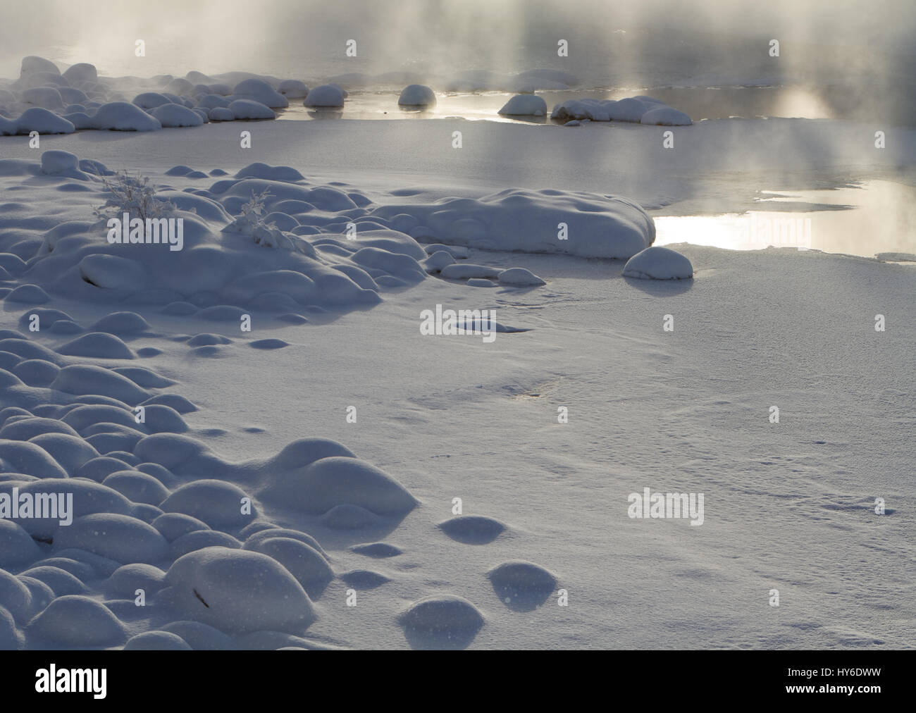Sehr kalten Winter in Lappland, im Norden Schwedens Stockfoto