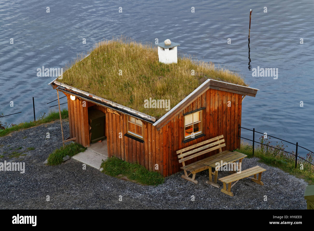 Ein altes Landhaus in Bodø, Norwegen Stockfoto