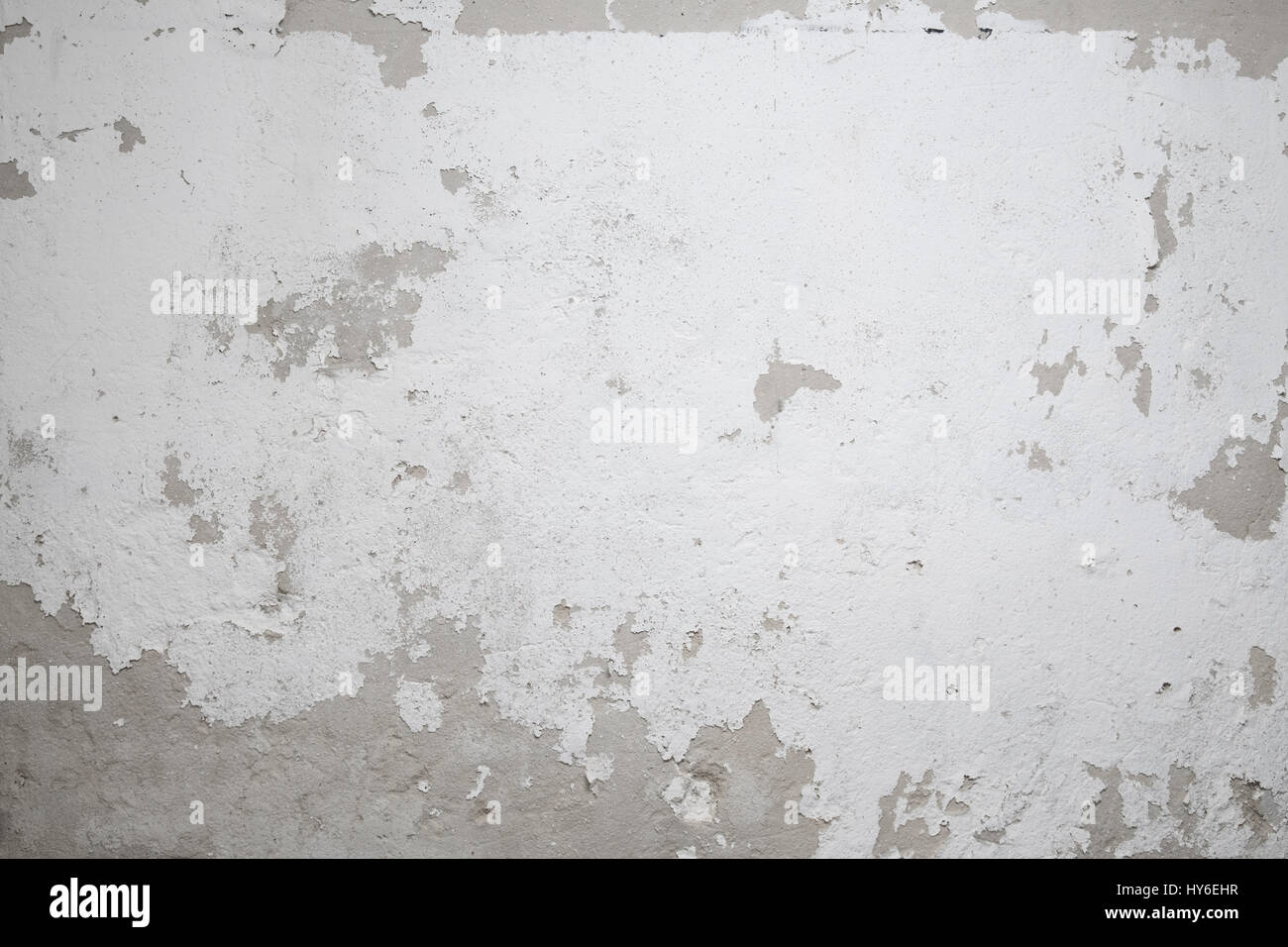 alte Wand Hintergrund, abblätternde Farbe weiß Stockfoto