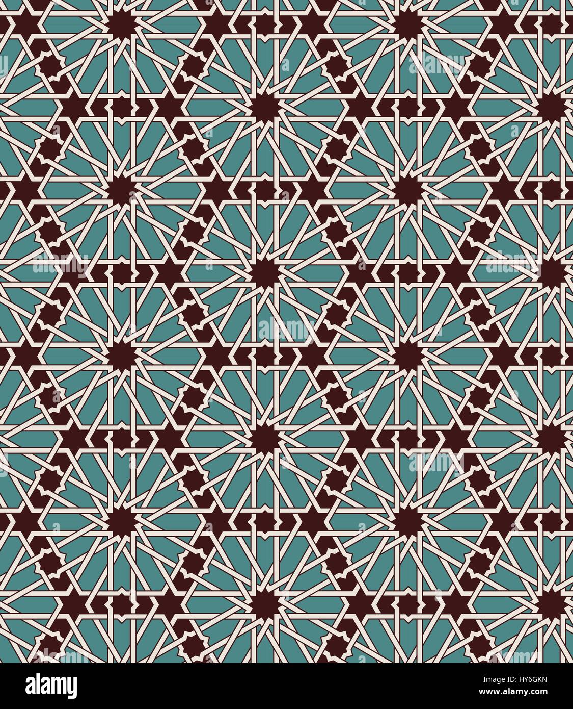 Islamische marokkanischen Musterdesign. Arabische geometrische Ornament. Muslimische Textur. Jahrgang Hintergrund wiederholen. Vektor blaue Tapete. Orientalischem Design und Ramadan Tapeten Stock Vektor