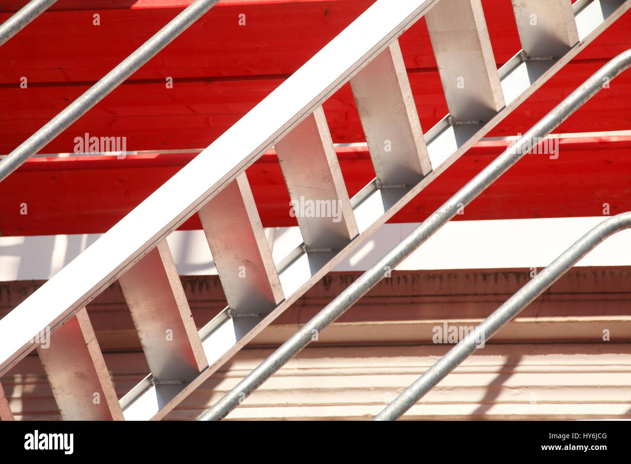 Baustelle, Gerüst, Leiter Stockfoto