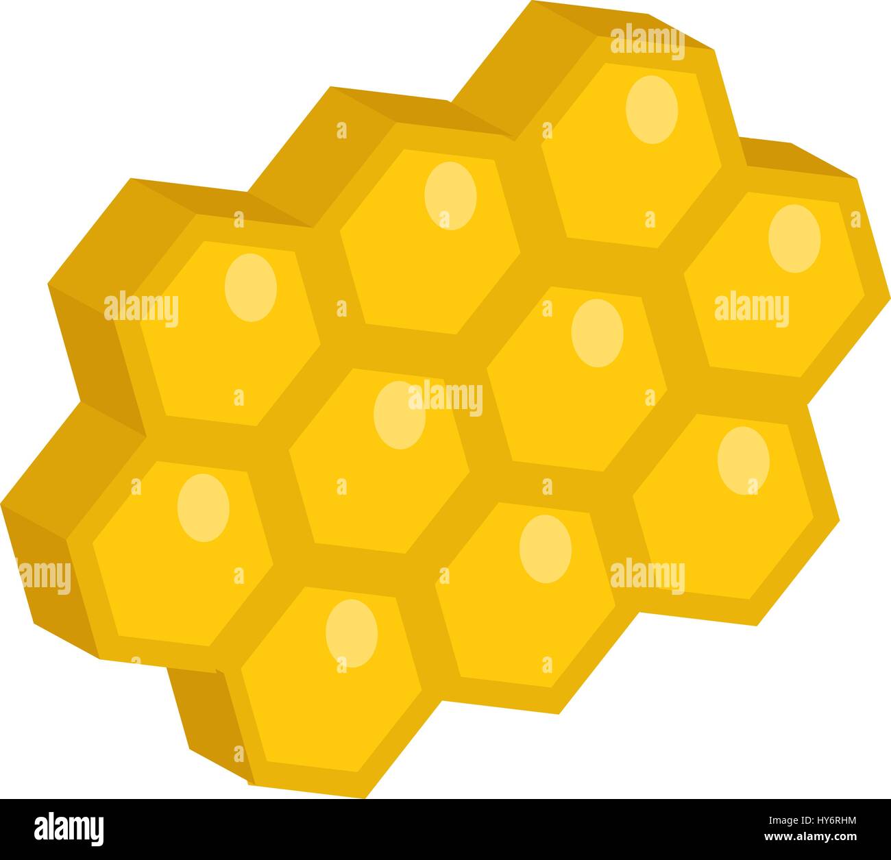 Waben-Symbol, flachen Stil. Isoliert auf weißem Hintergrund. Vektor-Illustration, Clip-Art. Stock Vektor