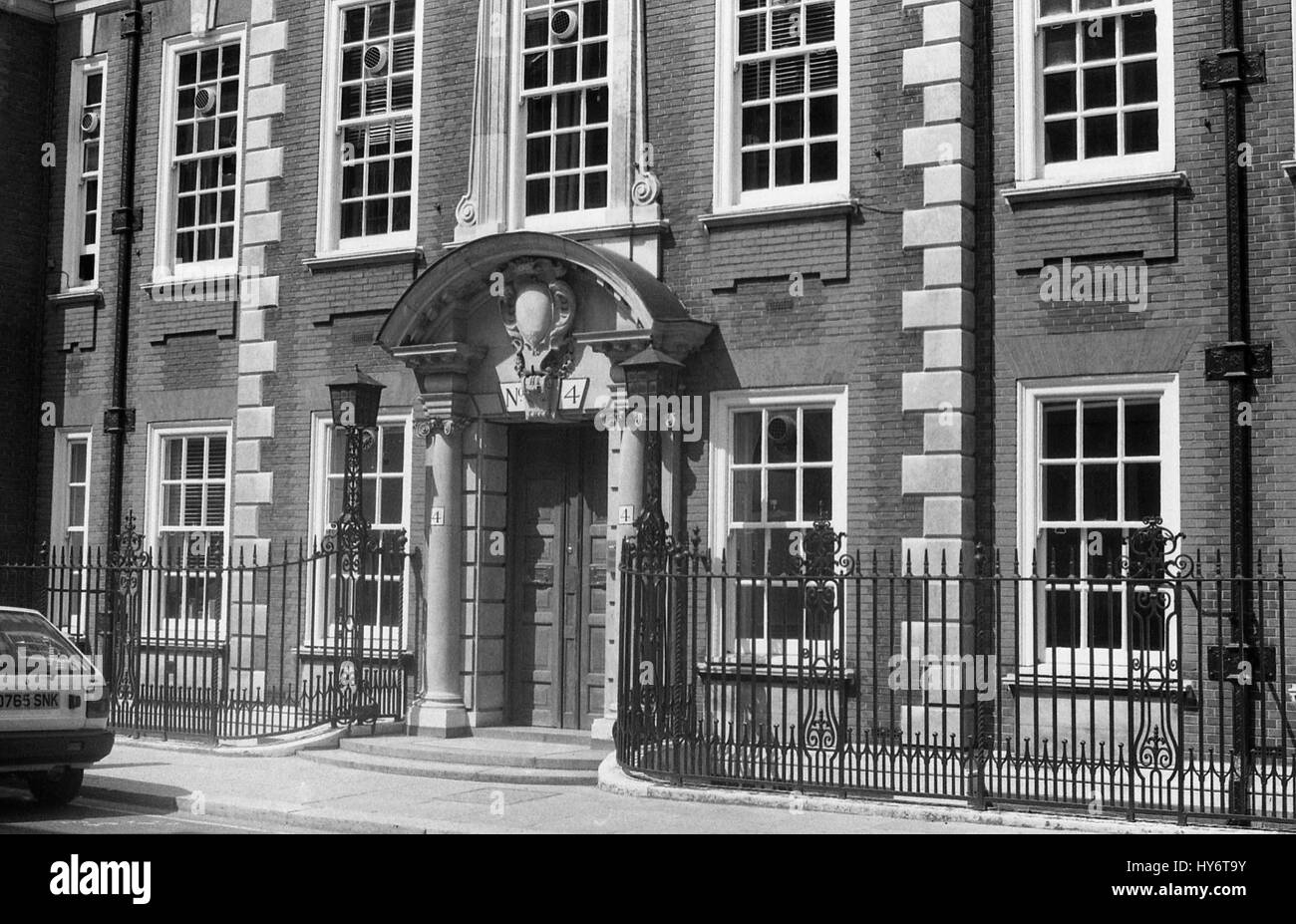 Hauptsitz der Liberaldemokratischen Partei auf 4, Cowley Straße in London, England am 5. August 1989. Stockfoto