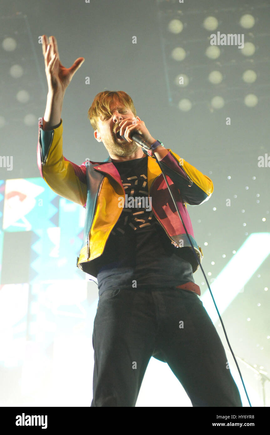 Kaiser Chiefs Höchstleistungen der 02 Arena,London.England.01.03.2017 Featuring: Ricki Wilson Where: London, Vereinigtes Königreich als: 1. März 2017 Stockfoto