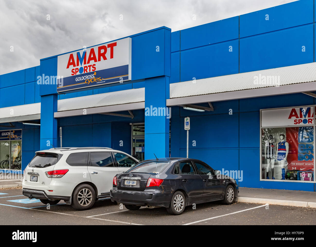 Amart Sport store bei Watergardens Einkaufszone, Melbourne, Victoria, Australien. Stockfoto