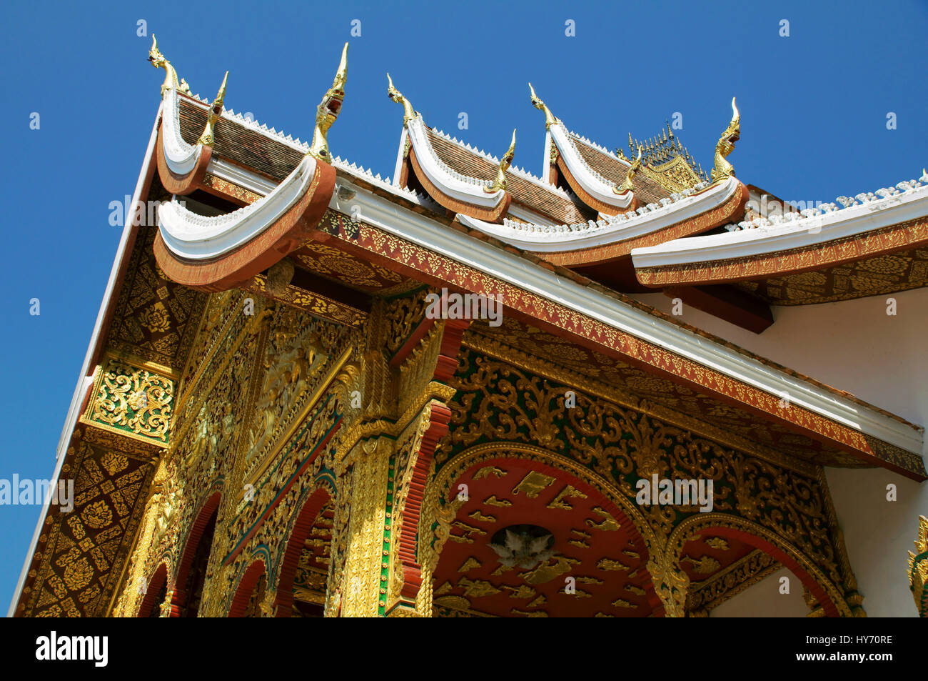 Haw Pha Bang, der königliche Palast-Kapelle, Luang Prabang Stockfoto