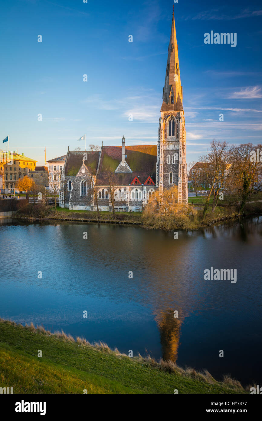 St. Alban-Kirche vor Ort ist oft einfach als die englische Kirche, die anglikanische Kirche in Kopenhagen, Dänemark. Stockfoto