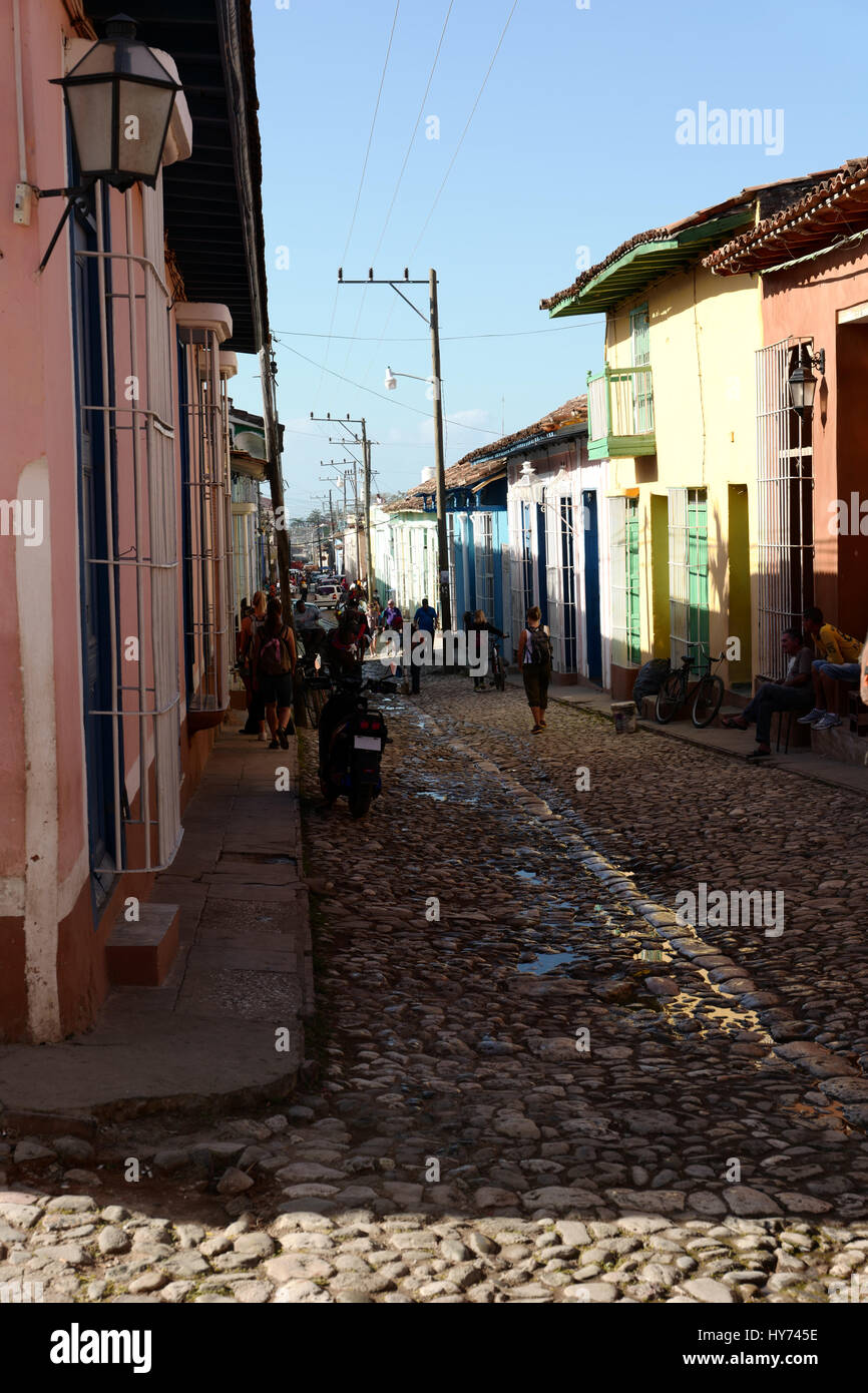 Eine Straße in Trinidad Stockfoto