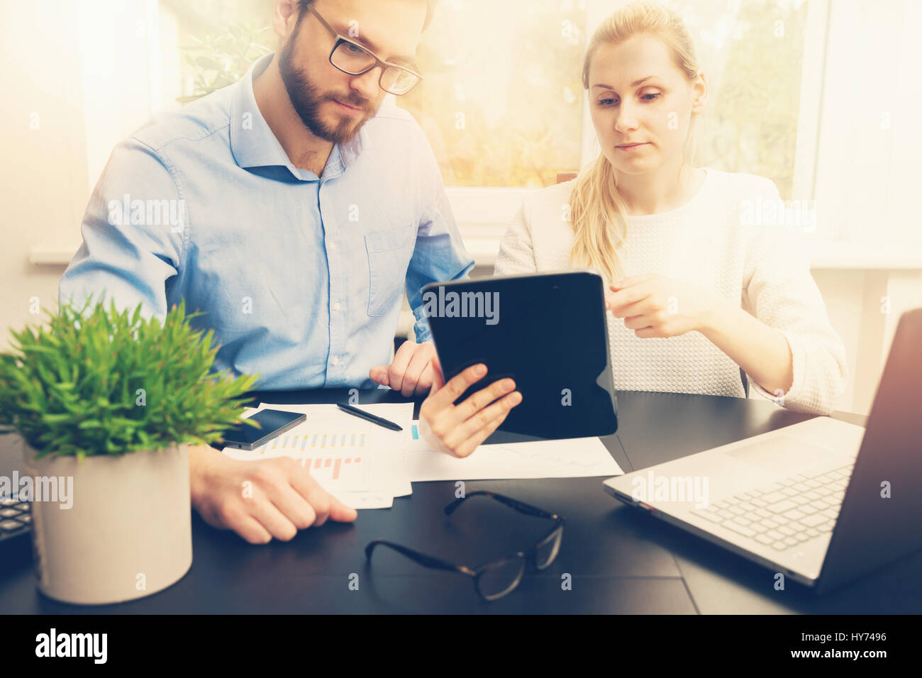 Business-Leute treffen, Diskussion im Büro Stockfoto