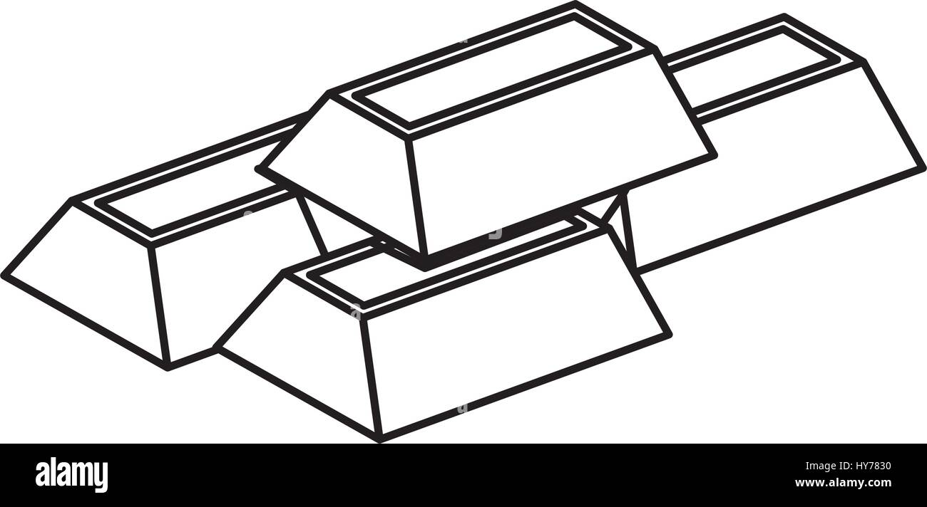 Barren gold bars Stock Vektor