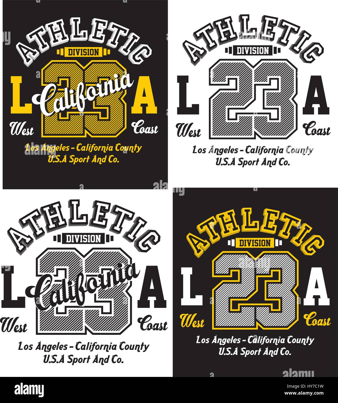 Typografie-Los Angeles-Kalifornien, Vektor. Stock Vektor