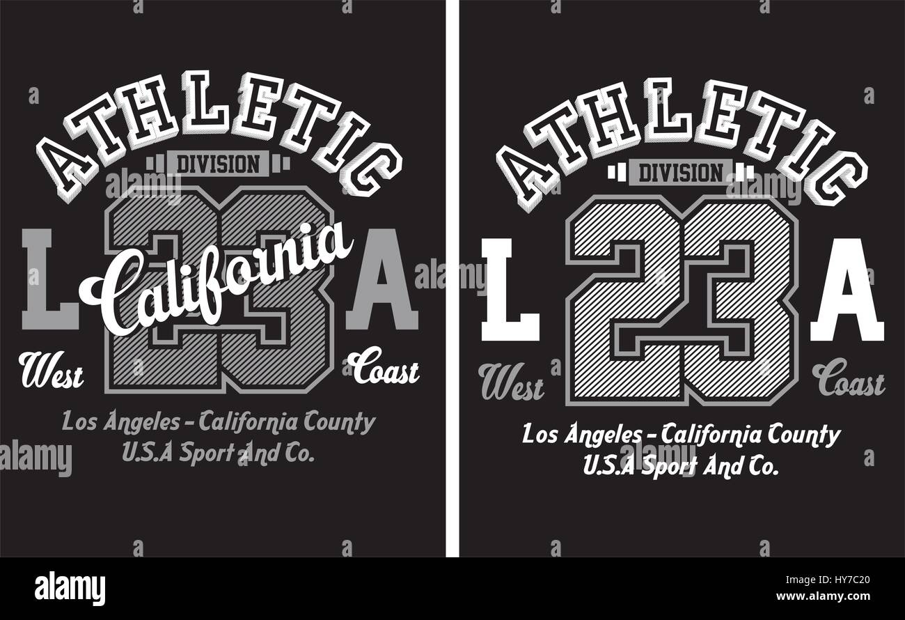 Typografie-Los Angeles-Kalifornien, Vektor. Stock Vektor