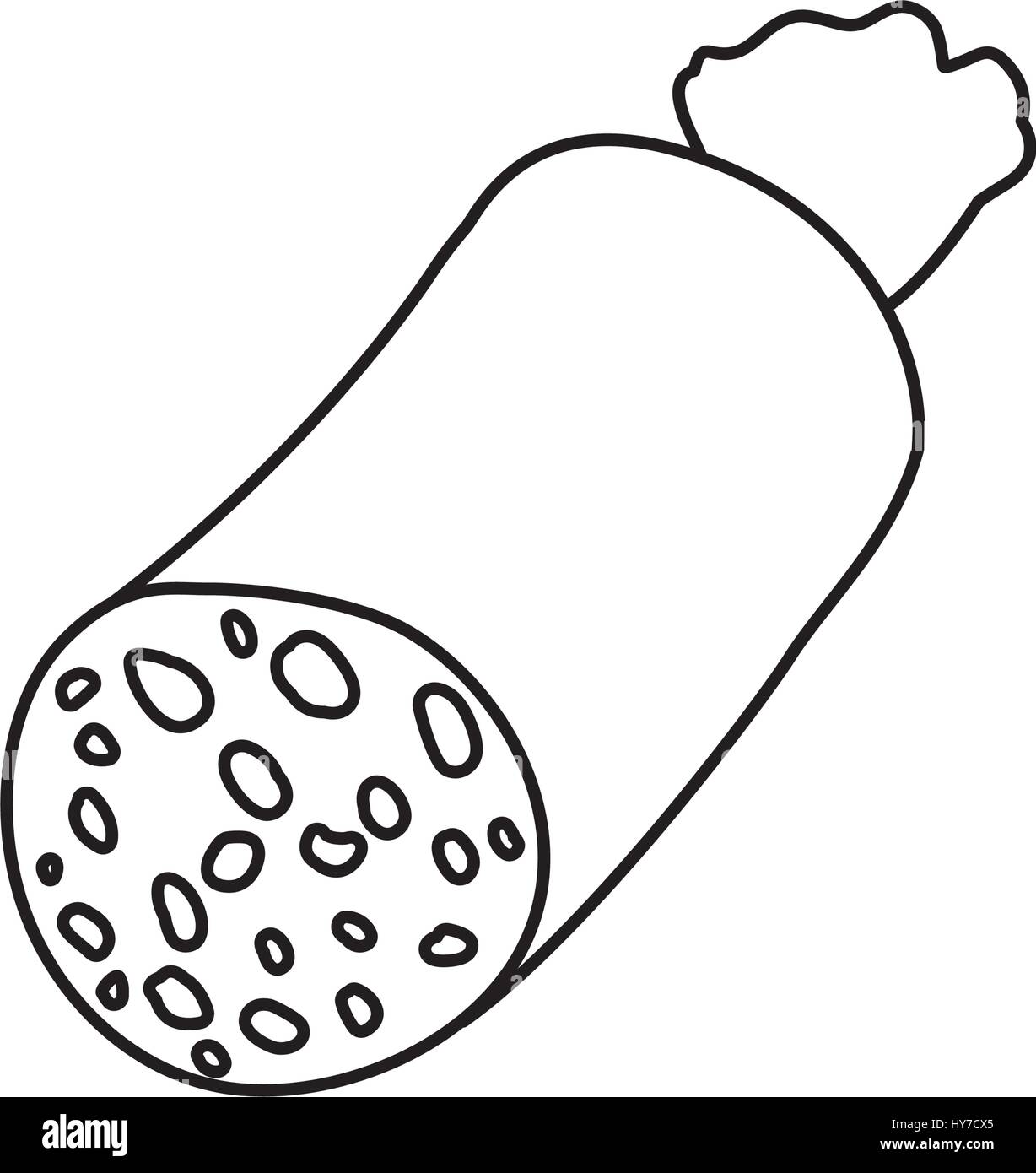 Salami Peperoni essen Wurst Symbol Alamy