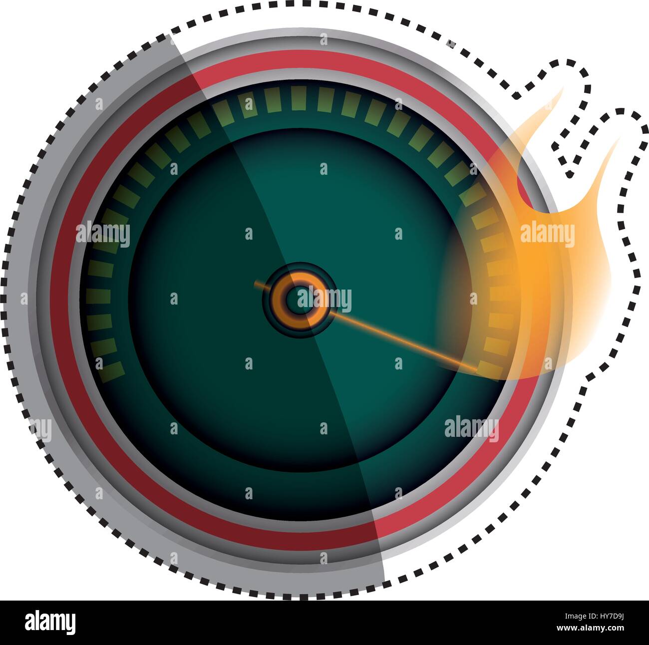 Tacho macht Auto Symbol Vektor Illustration Grafik-design Stock Vektor