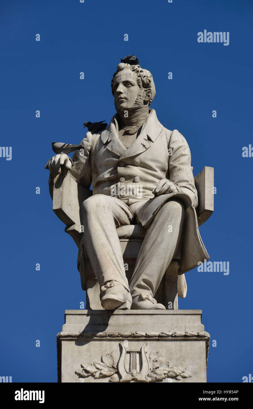 Denkmal, Vincenzo Bellini, Piazza Stesicoro, Catania, Sizilien, Italien, Denkmal, Sizilien, Italien Stockfoto