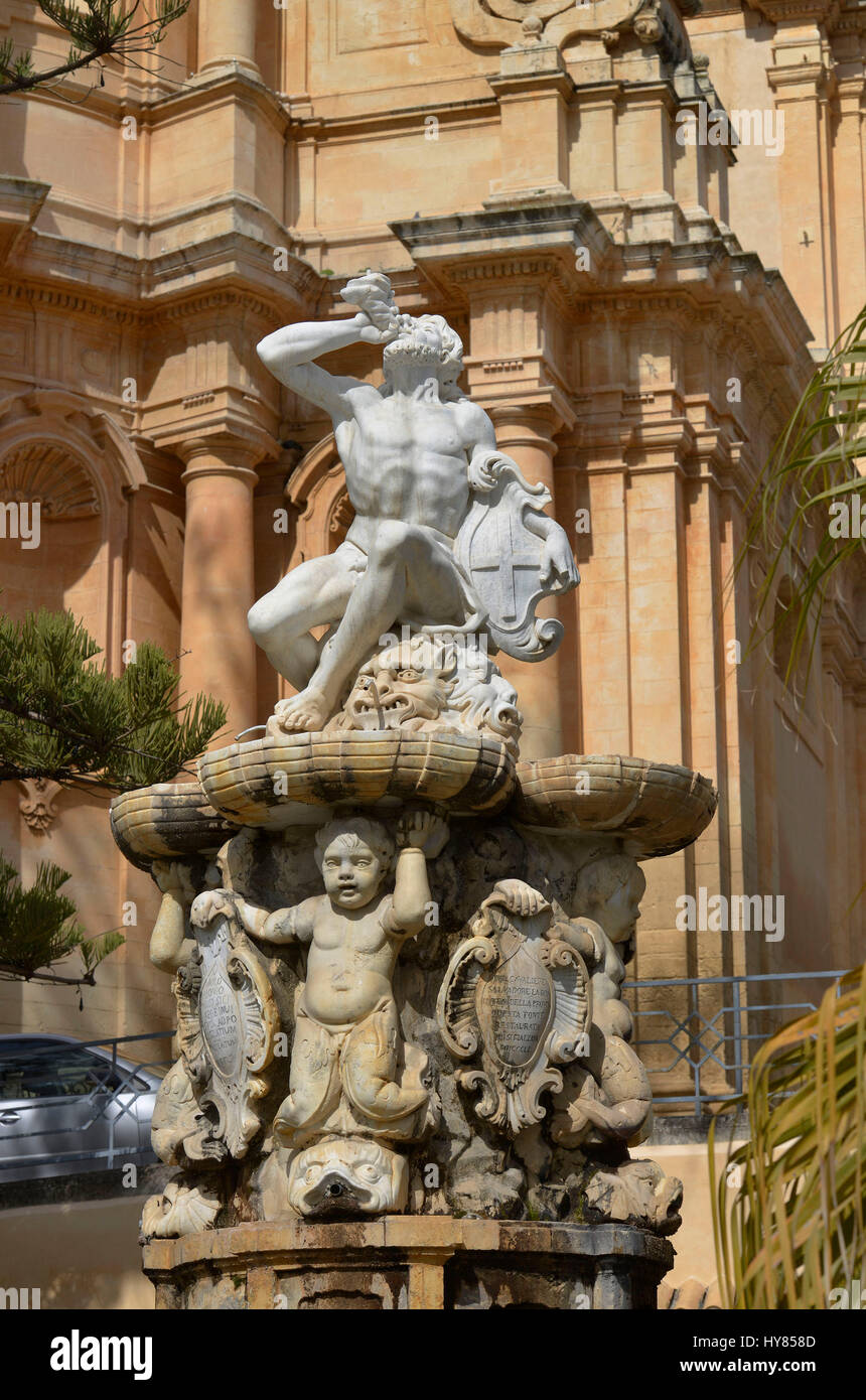 Fontana Grund, Noto, Sizilien, Italien, Sizilien, Italien Stockfoto