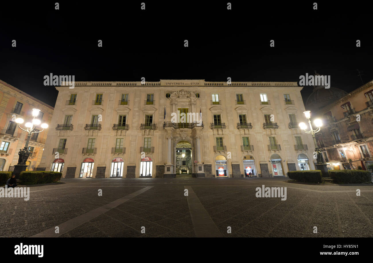 Universita Degli Studi Tu Catania, Piazza Universita, Catania, Sizilien, Italien, Universita Degli Studi Di Catania, Sizilien, Italien Stockfoto