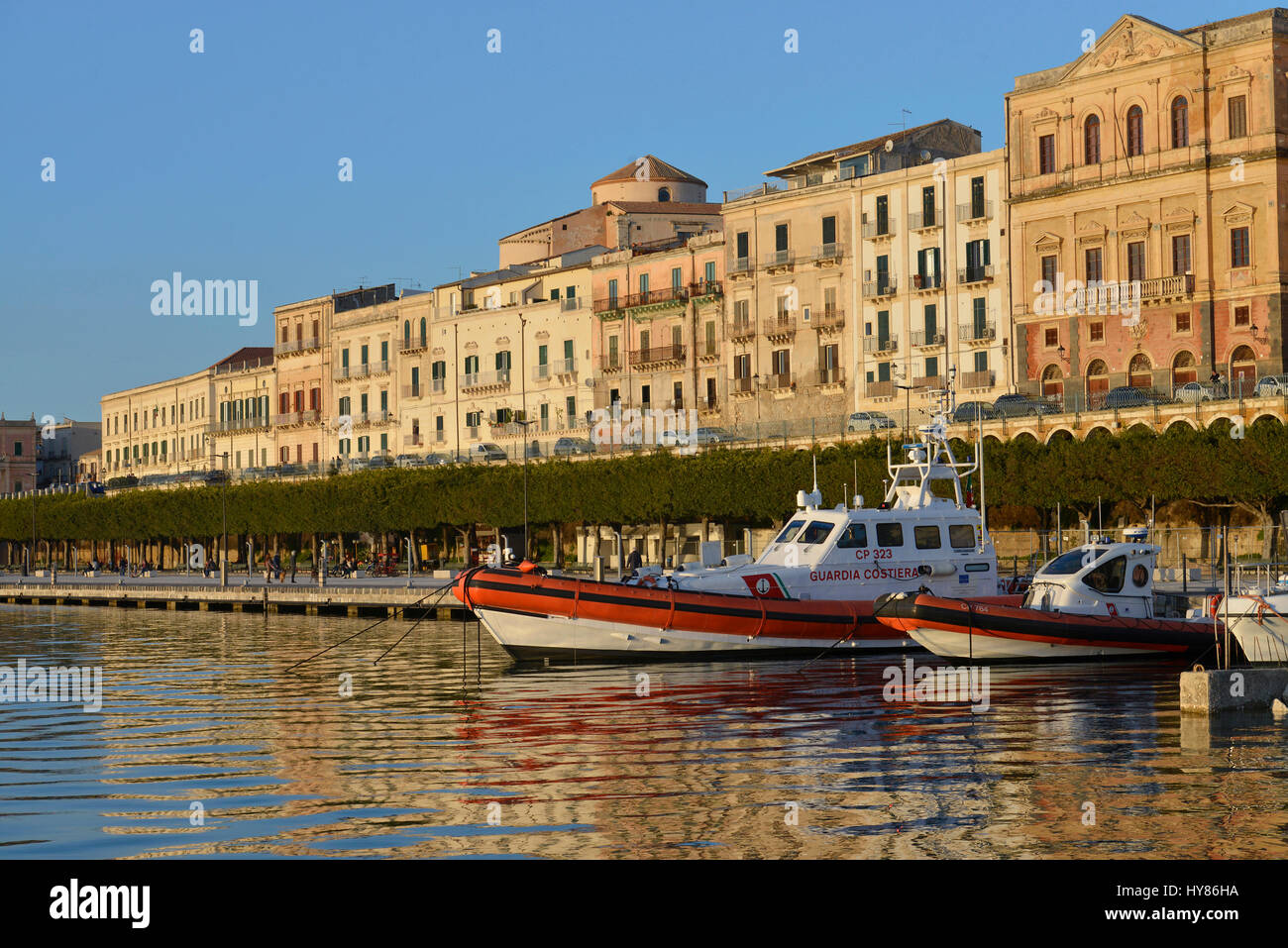 Hafen, Ortigia, Syrakus, Sizilien, Italien, Hafen, Syrakus, Sizilien ...