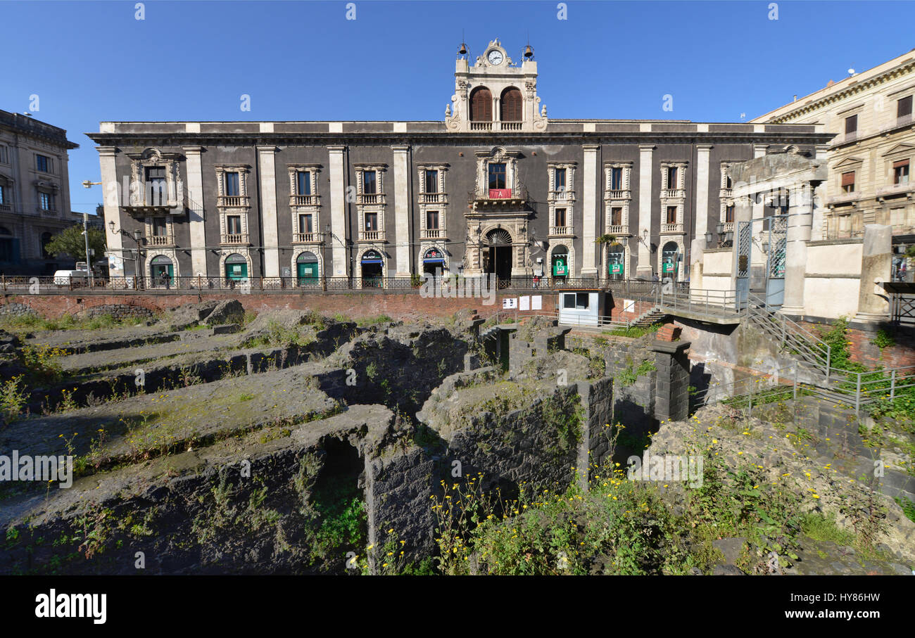 Anfiteatro Romano, Piazza Stesicoro, Catania, Sizilien, Italien, Sizilien, Italien Stockfoto