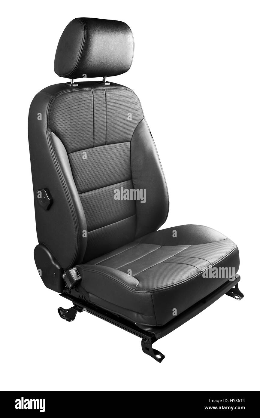 Autositz auf weißem Hintergrund Stockfoto