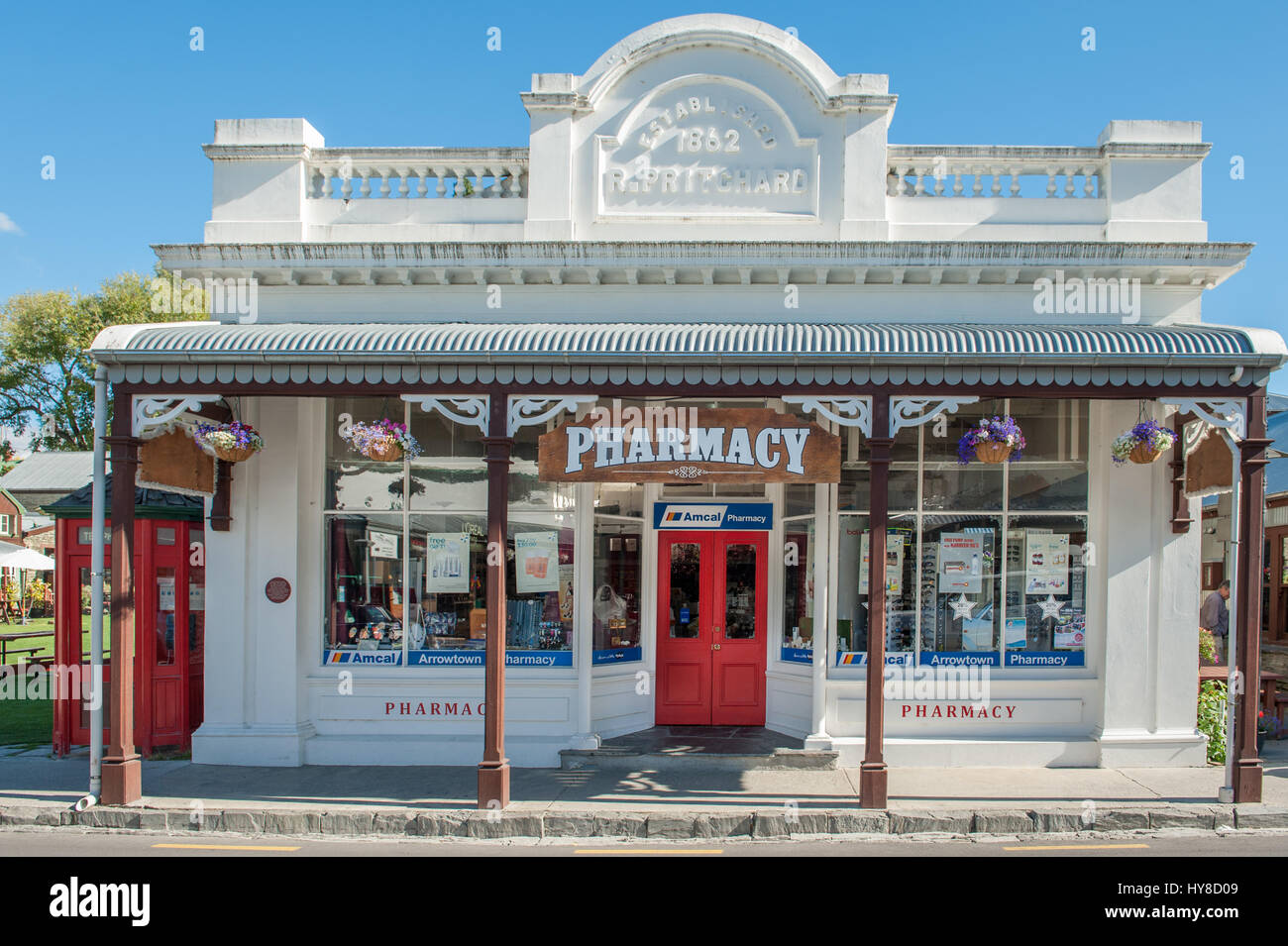 Arrowtown ist eine historische Goldgräberstadt in der Nähe von Queenstown in Central Otago, Neuseeland. Stockfoto