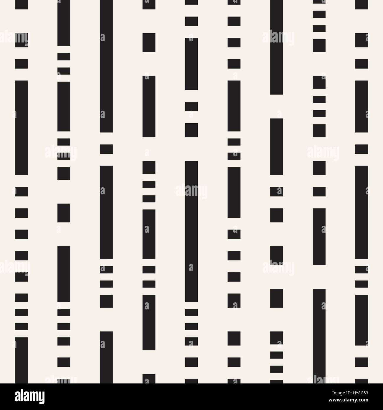 Schwarz / weiß unregelmäßige gestrichelt Muster. Abstraktes Vektor nahtlose Hintergrund Stock Vektor