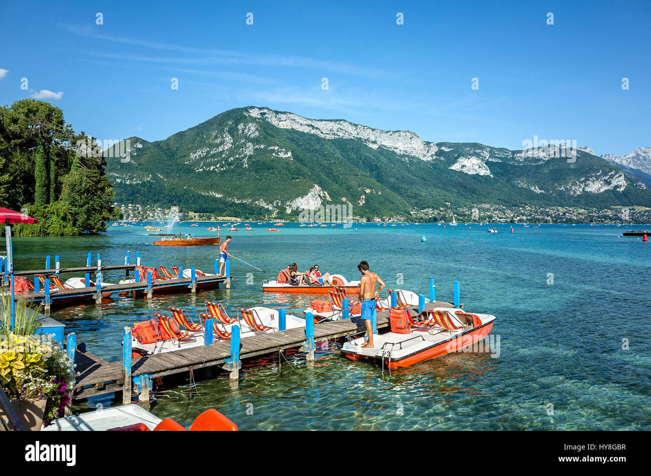 Frankreich, Haute Savoie, den See von Annecy. Stockfoto