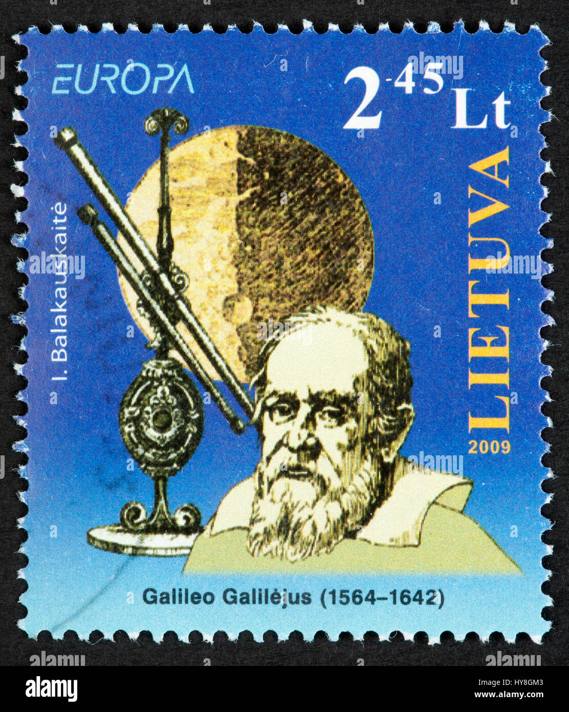 Litauische Briefmarke Stockfoto