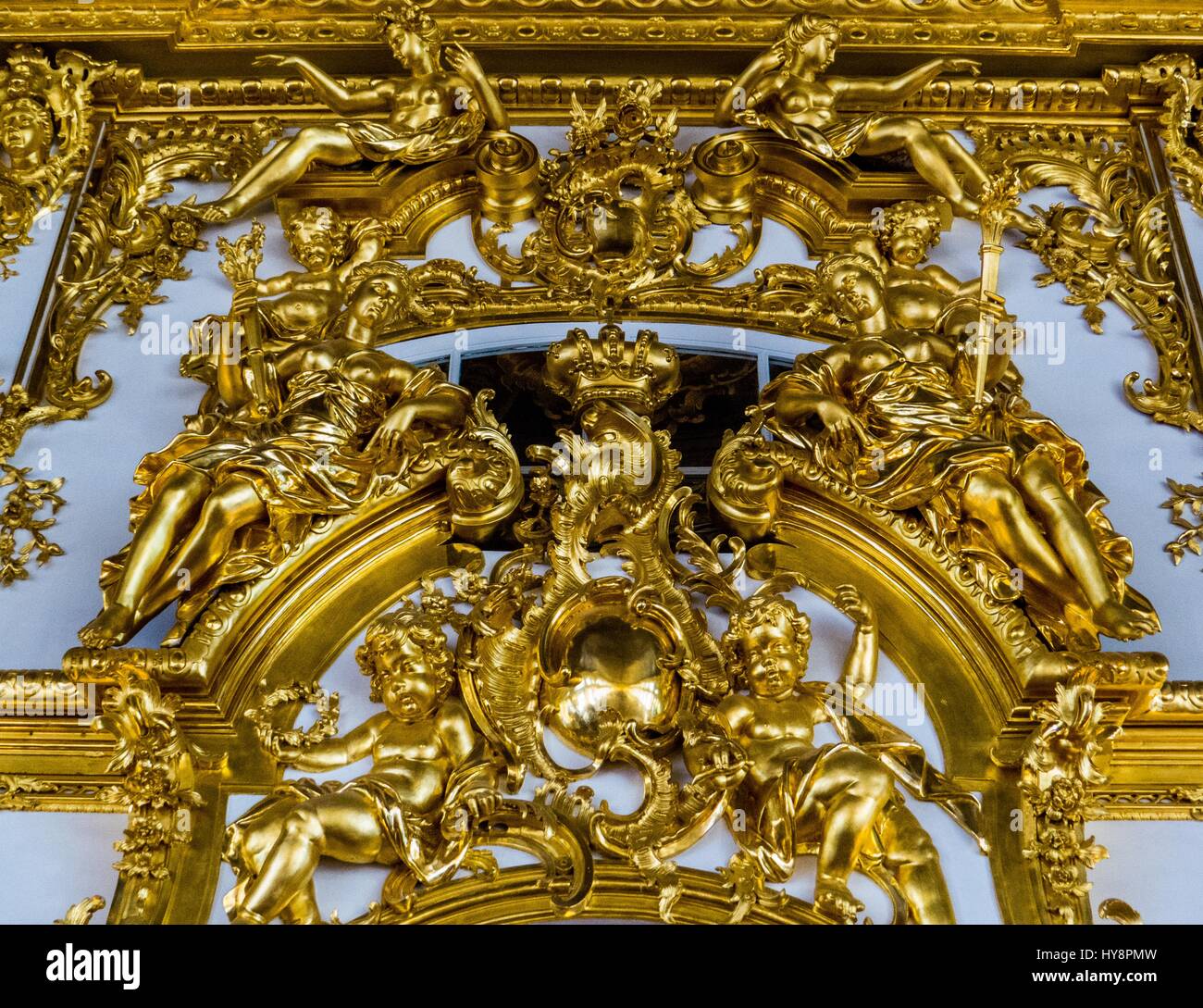 Katharinenpalast Innenräume. Puschkin, St. Petersburg, Russland Stockfoto