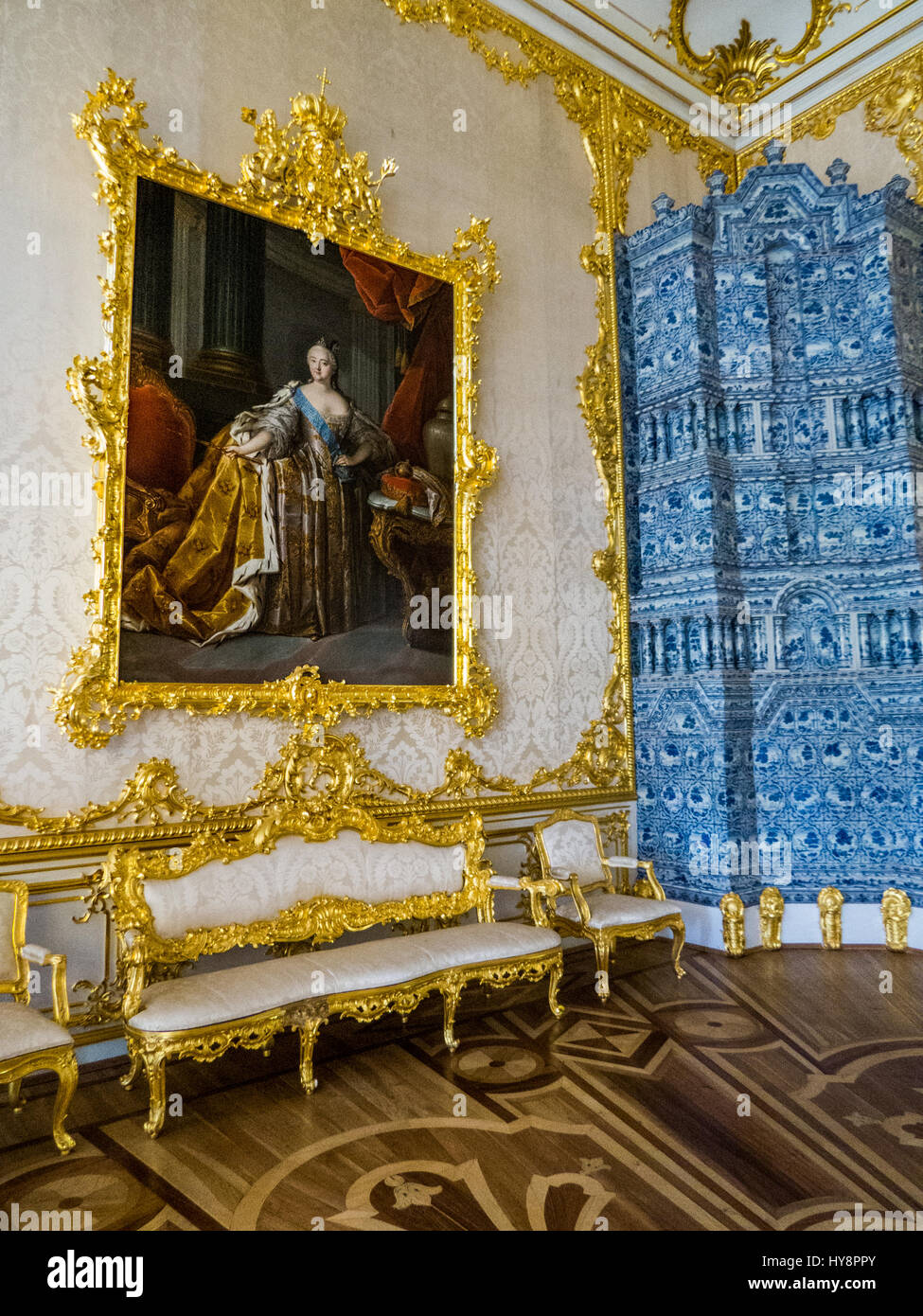 Gemälde der Kaiserin Katharina die große Stockfoto