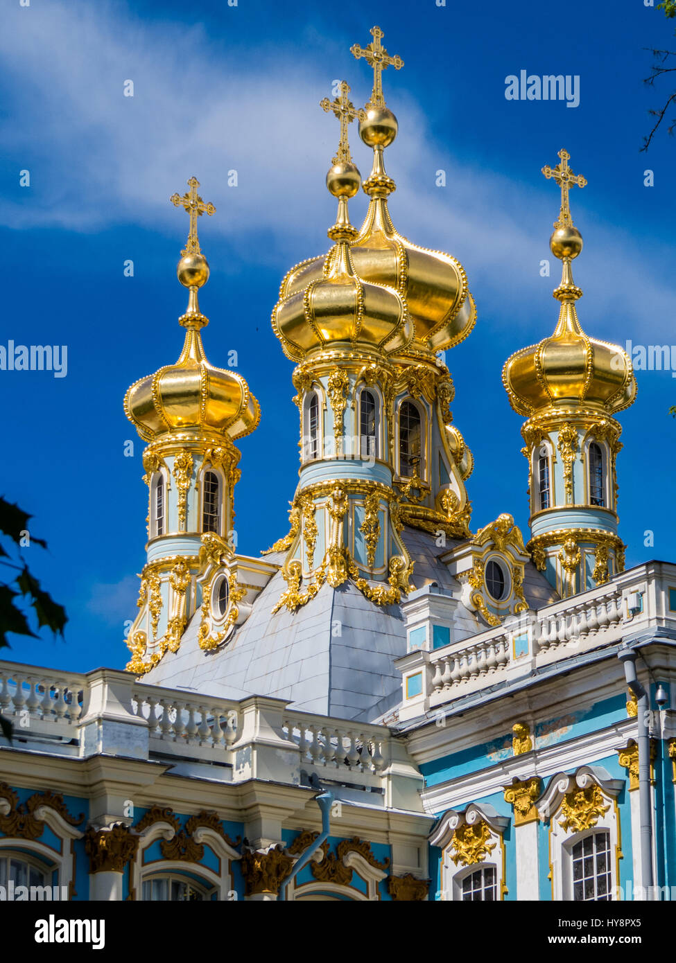 Katharinenpalast in Puschkin, St. Petersburg, Russland Stockfoto