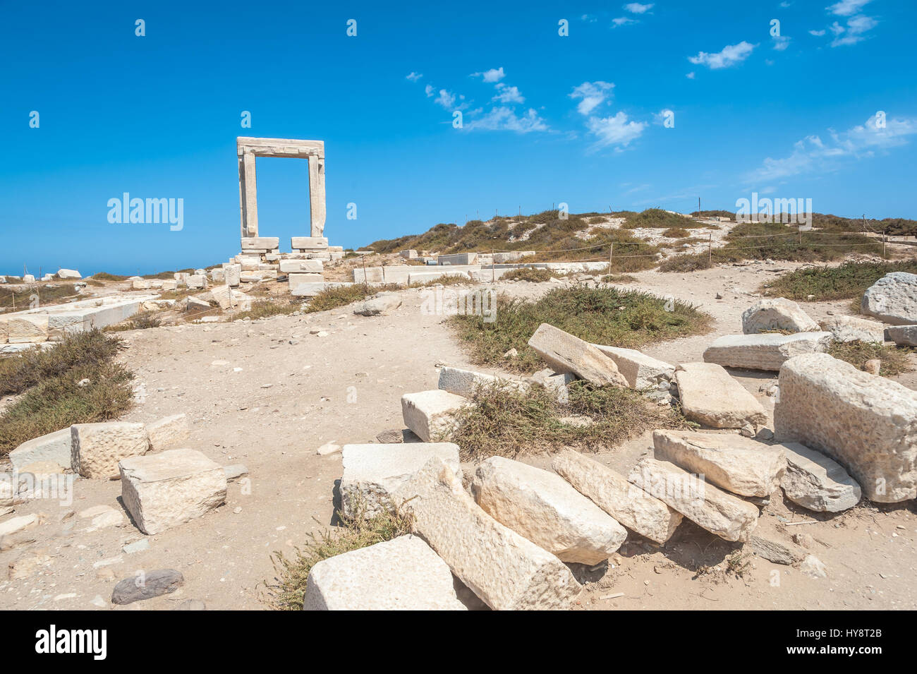 Portara von Naxos, Wahrzeichen von Griechenland Stockfoto