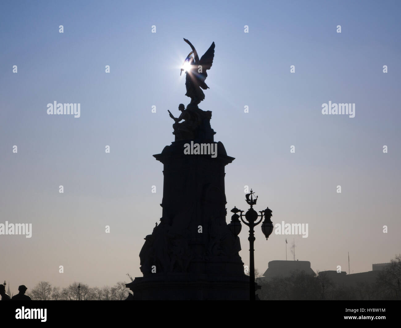 Eine Silhouette Queen Victoria Memorial, London Stockfoto