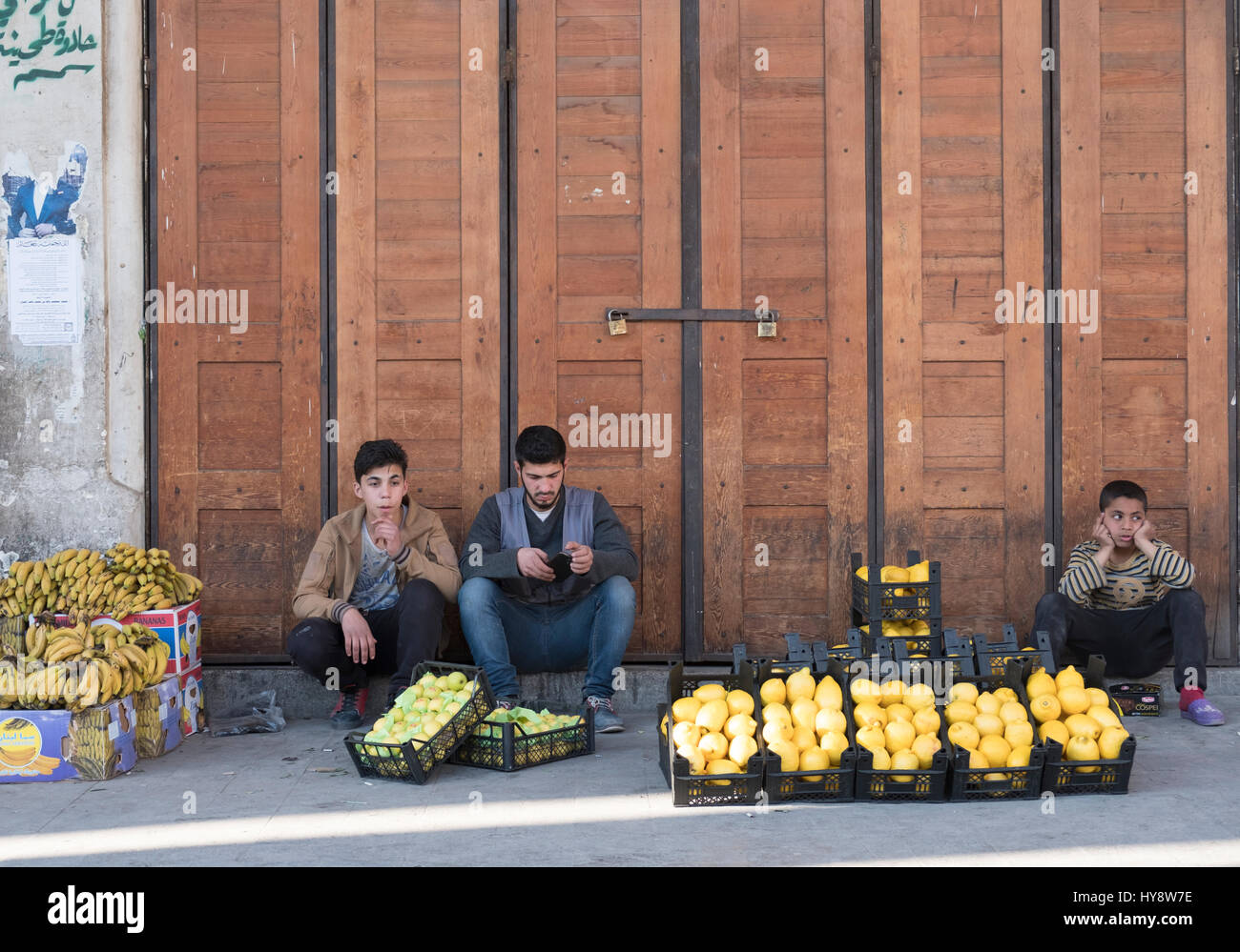 Street View von der Altstadt von Damaskus. Syrien, Anfang 2017 Stockfoto