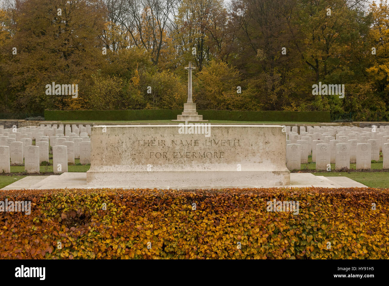 Connaught Friedhof, Somme, Frankreich. Es enthält die Gräber von 644 identifizierten Männer Stockfoto