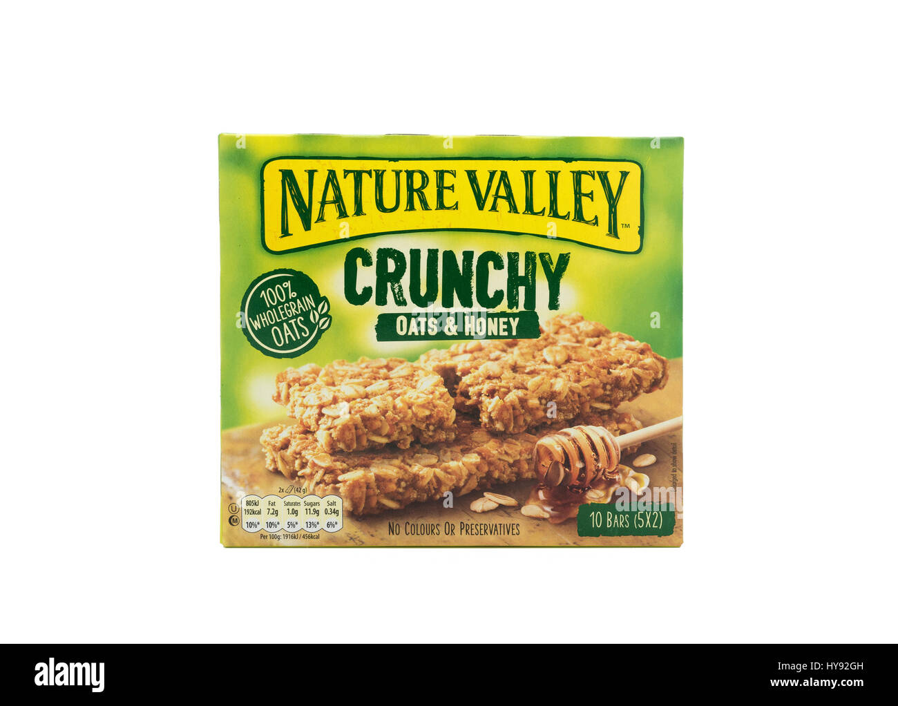 Nature Valley knusprige Hafer & Honig Müsliriegel Stockfoto