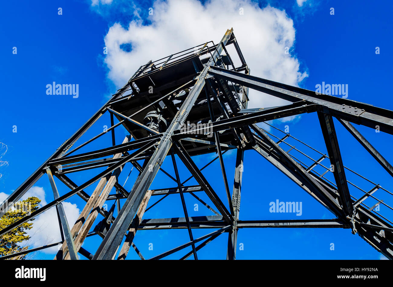 Zechenhaus Getriebe. Riotinto Bergbaumuseum "Ernest Lluch". Minas de Riotinto, Huelva, Andalusien, Spanien, Europa Stockfoto