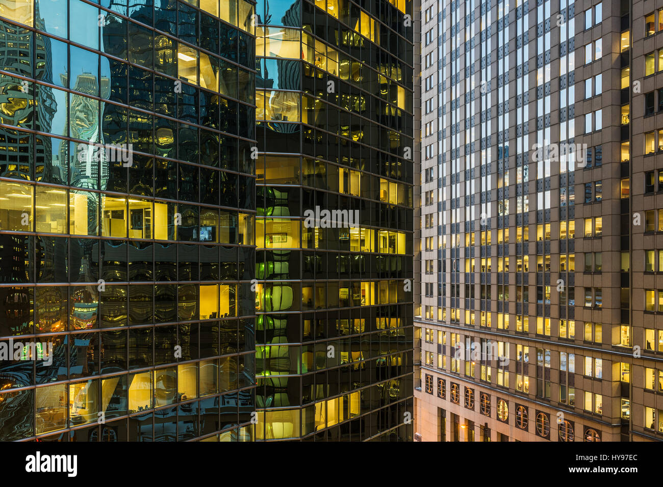 333 und 225 North Wacker Drive, Chicago, Illinois Stockfoto