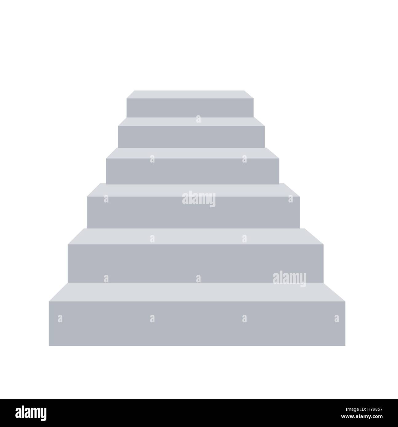 detaillierte Darstellung-Treppen-Vektor-Illustration auf weiß Stock Vektor