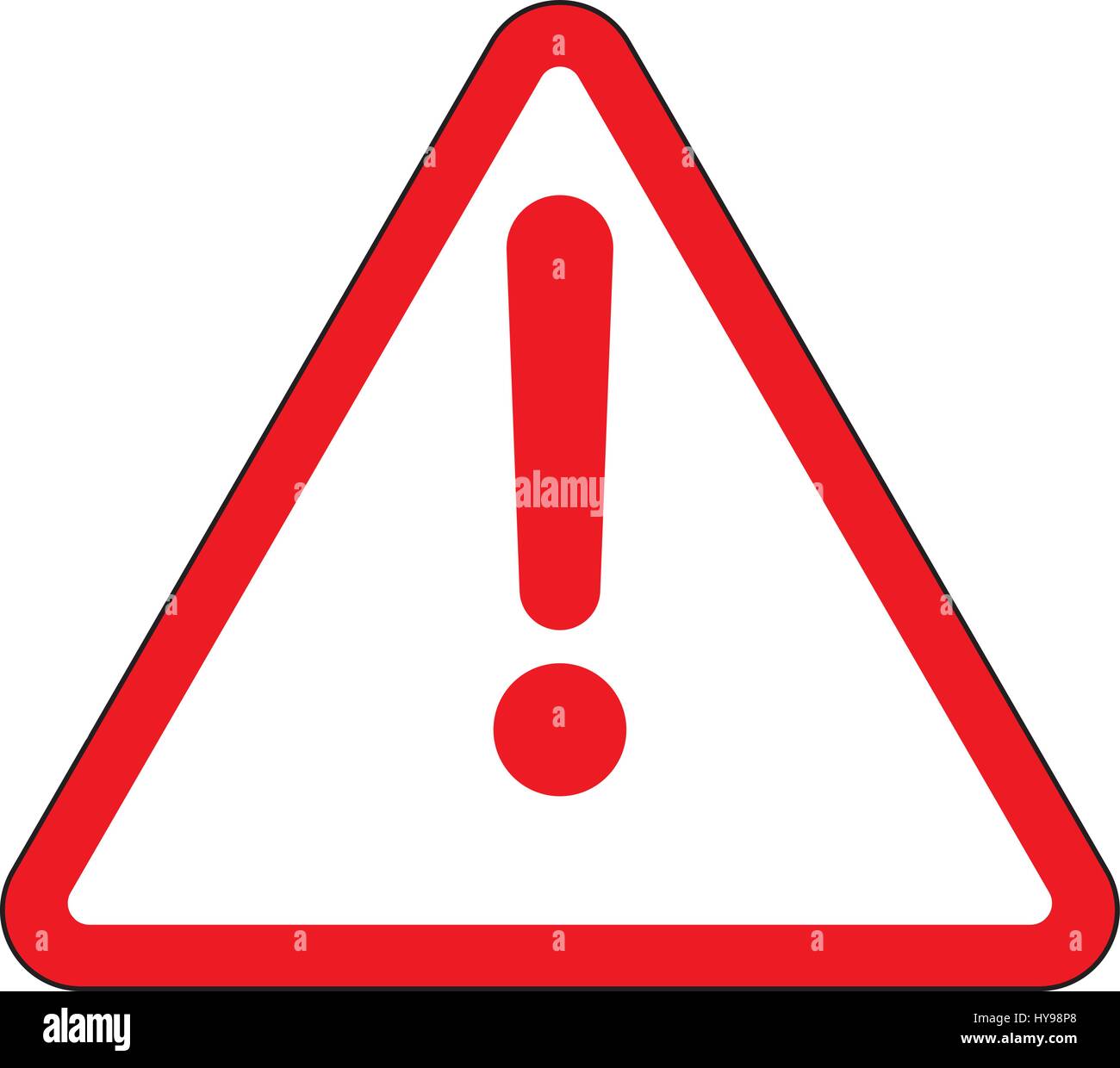 Warnsymbol Lager Vektor Illustration flaches design Stock Vektor