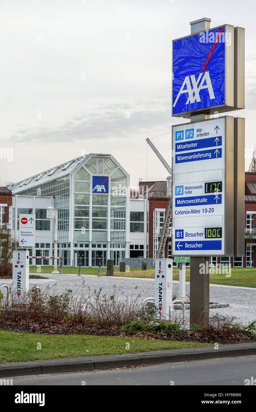 Deutschland Deutschlandzentrale Der Axa Versicherung In Koln Foto Vom 11 Marz 2017 Weltweite Nutzung Stockfotografie Alamy