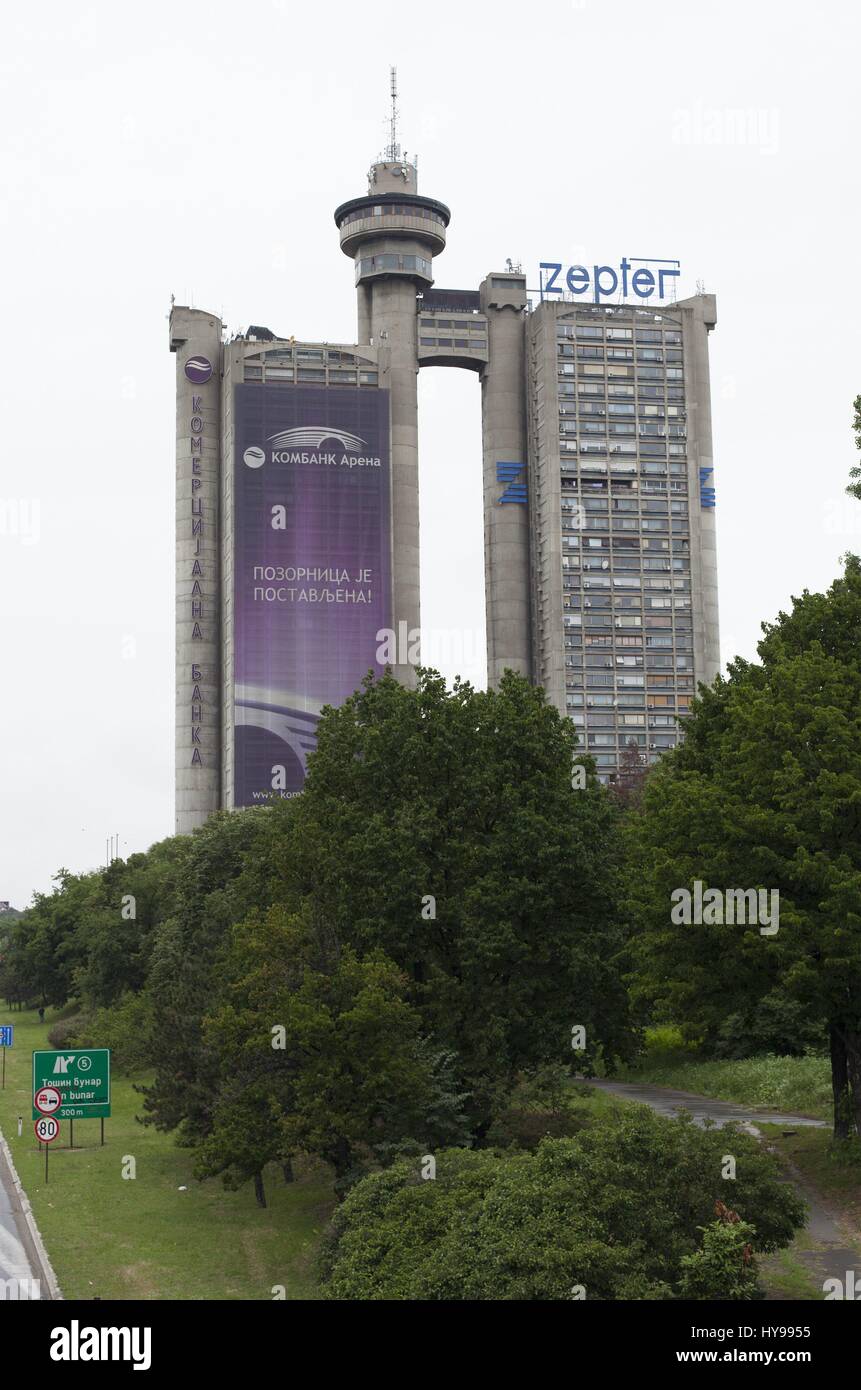 der Genex-Turm in Belgrad, Serbien, 04.06.2013 | weltweite Nutzung Stockfoto