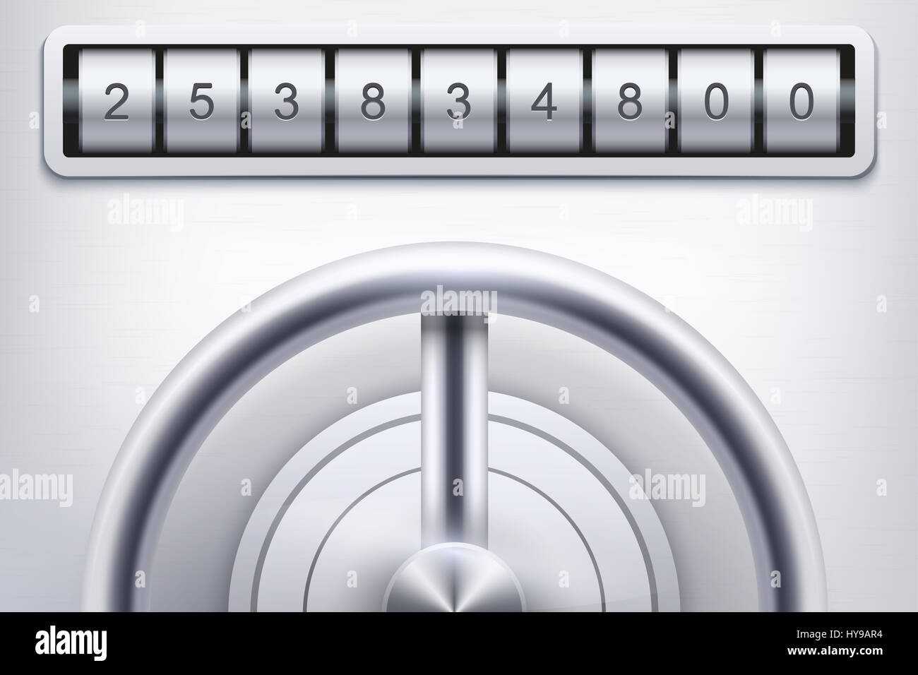 Hintergrund mit Safe und viele Chiffre-code Stockfoto